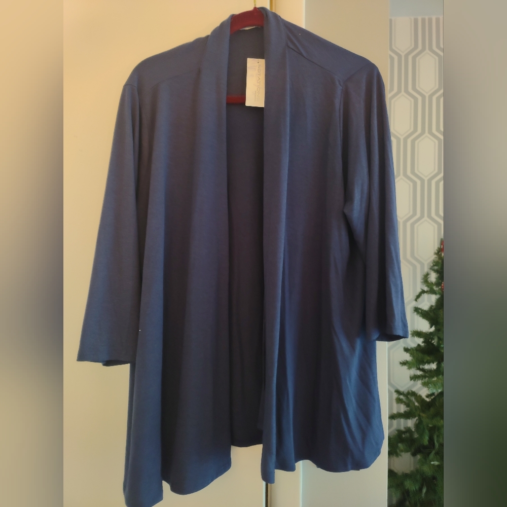 Notation navy sweater